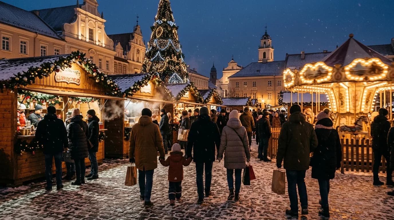 Kalėdų eglutės įžiebimas ir šventė Rotušės aikštėje, Alytus